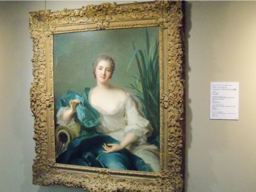 国立西洋美術館-8常設展、ジャン=マルク・ナティエのマリ=アンリエット=ベルトレ・ド・プルヌフ夫人の肖像